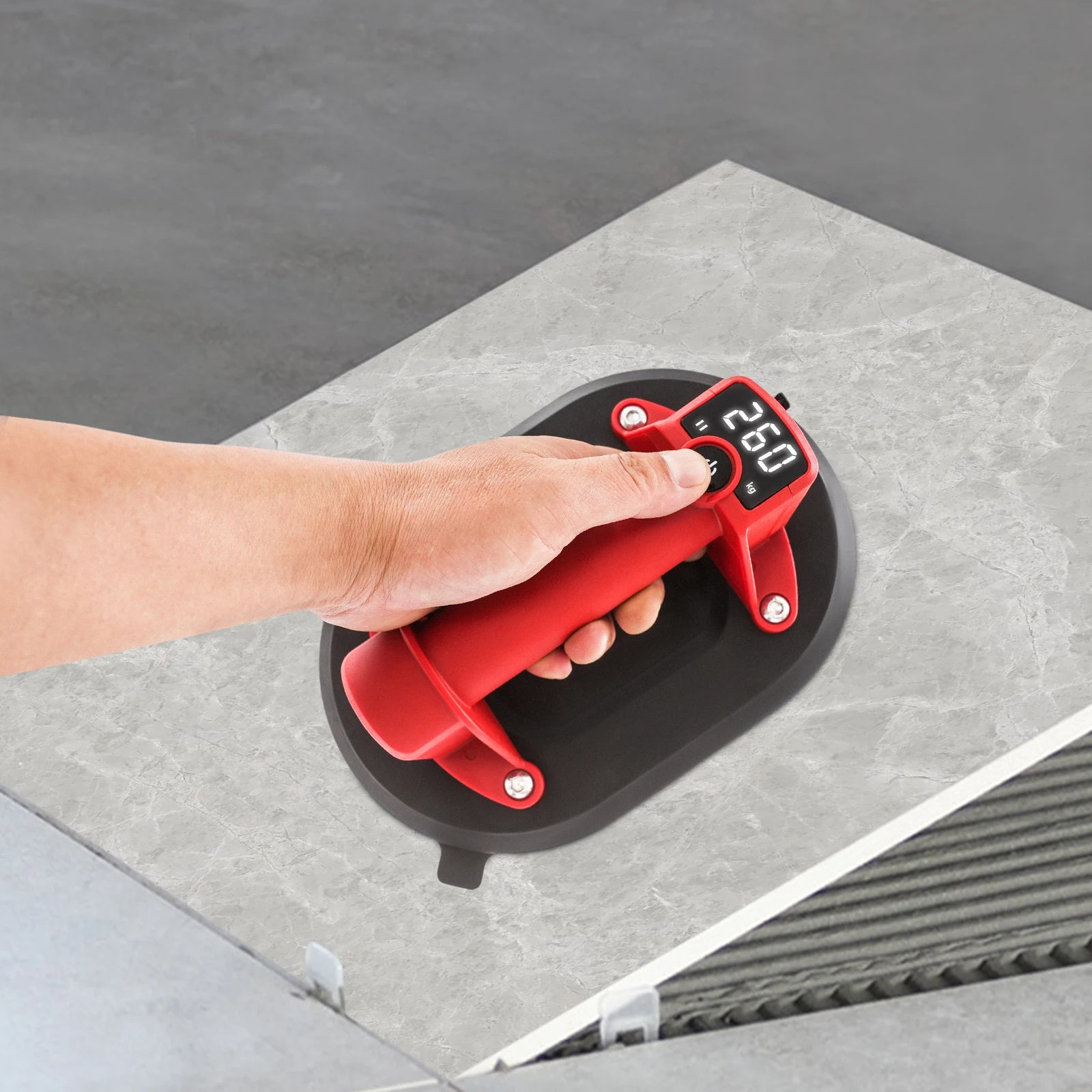 260kg Electric Vacuum Suction Cup Lifter with Digital Display Rechar