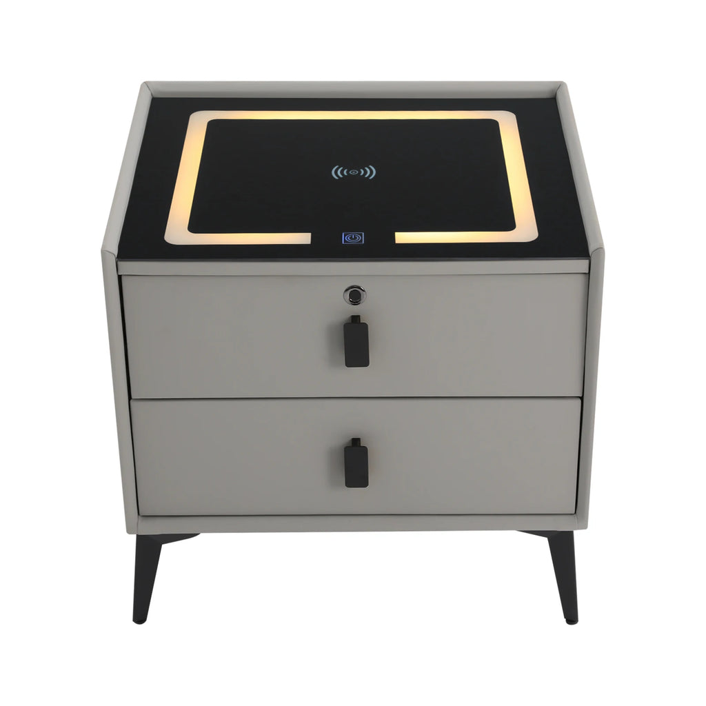 Bedside Table with Drawers Bluetooth Speaker Smart Bedside Table Bed