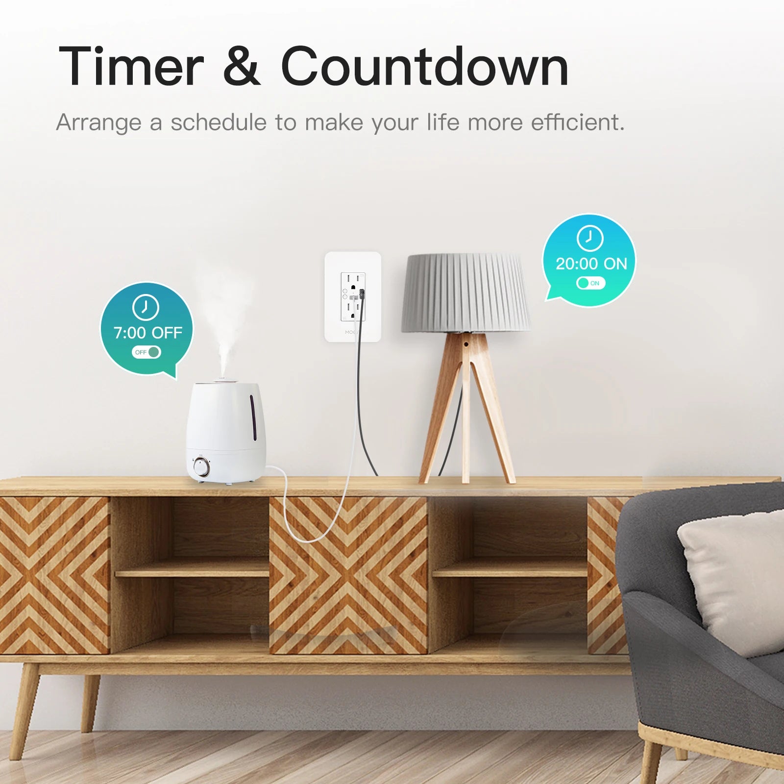 WiFi Smart Power Wall Socket with Type C and USB Dual Outlet Plug Po