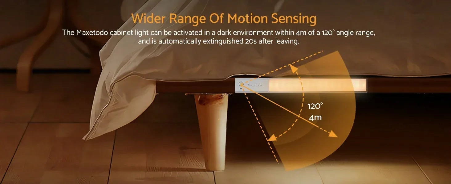 Under Cabinet Lights 64 LED Sensor Magnetic 3000mAh Rechargeable 3 C