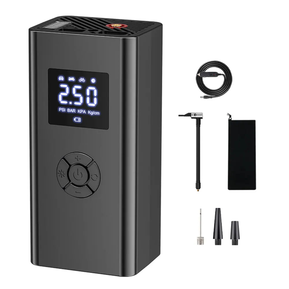 Car Air Compressor LCD Display Portable Air Compressor with LED Ligh