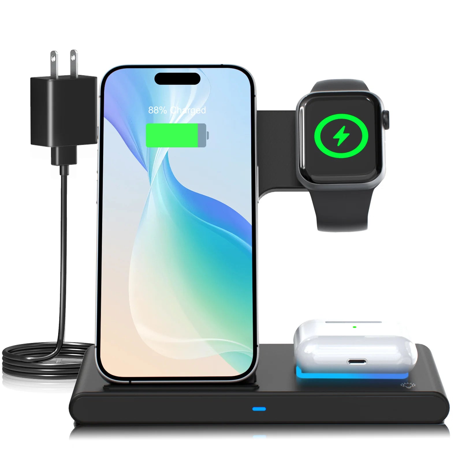 Magnetic Wireless Charging Station 3 – in – 1 Foldable 18W Fast Char