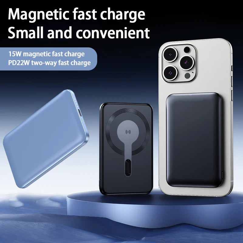 Thin Wireless Power Bank Magnetic PD20W 5000mAh Portable Fast Chargi