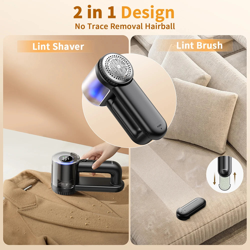 ColdSky Rechargeable Fabric Shaver Electric Lint Remover with Digita
