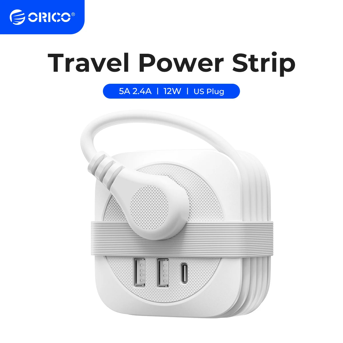 ORICO Travel Power Strip Adapter Smart Plug Multiple Extension Socke