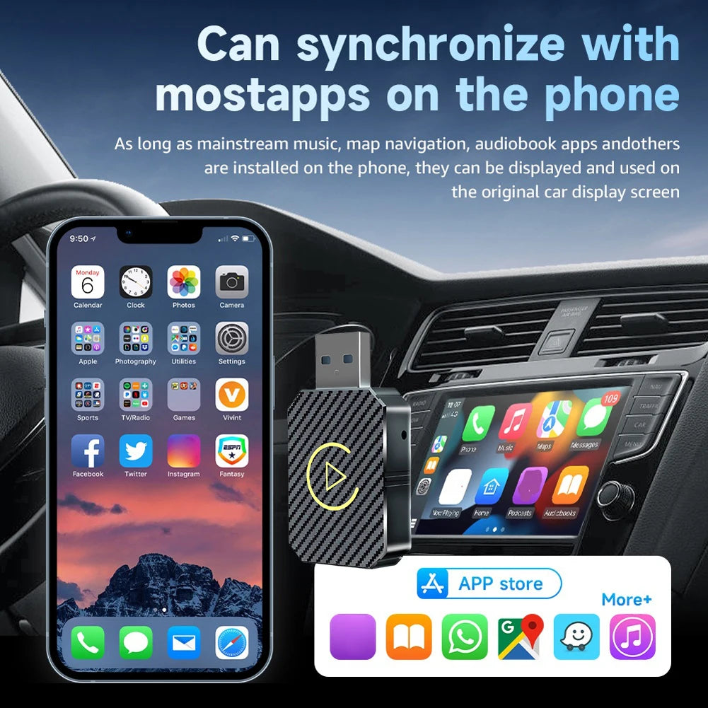 2025 New Wireless CarPlay Android Auto Adapter WiFi BT5.0 Smart Dong