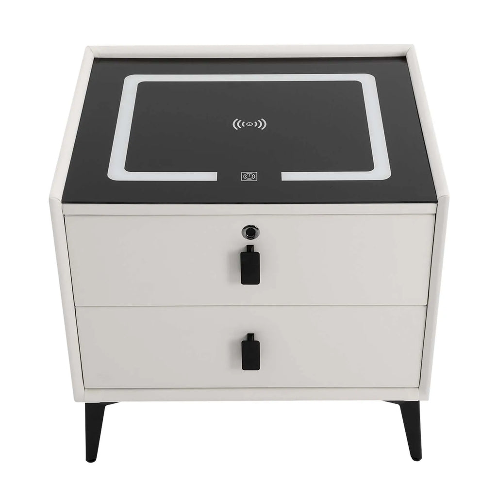 Bedside Table with Drawers Bluetooth Speaker Smart Bedside Table Bed