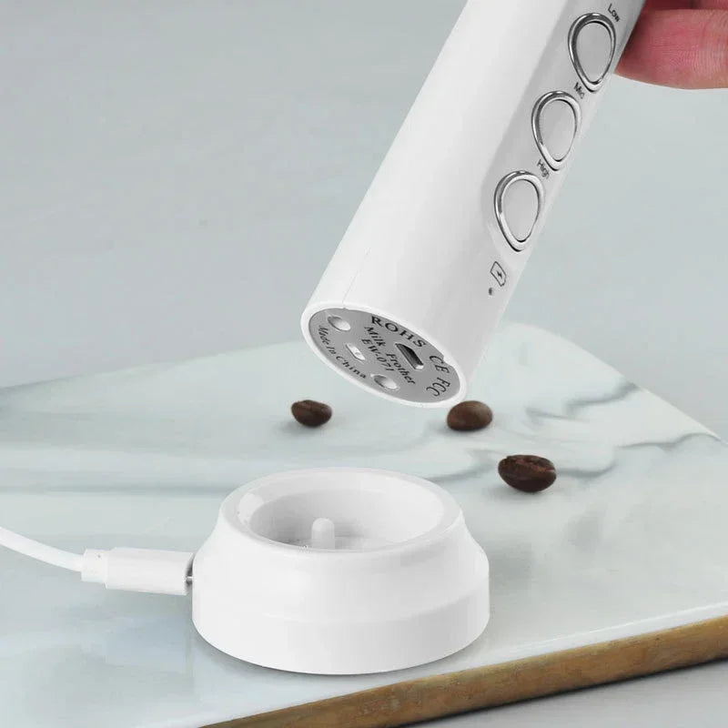 Wireless Milk Foam USB Rechargeable Handheld Electric Foam Maker 3 S