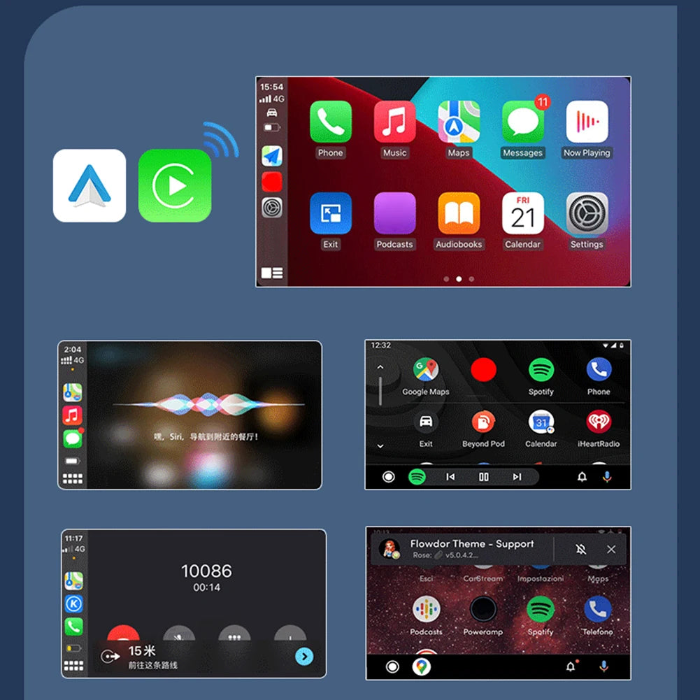 2025 New Wireless CarPlay Android Auto Adapter WiFi BT5.0 Smart Dong