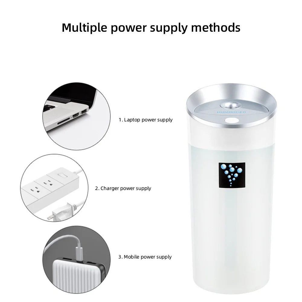 300ml USB Aromatherapy Humidifier 2 Colors Mini Cup Body Diffuser wi