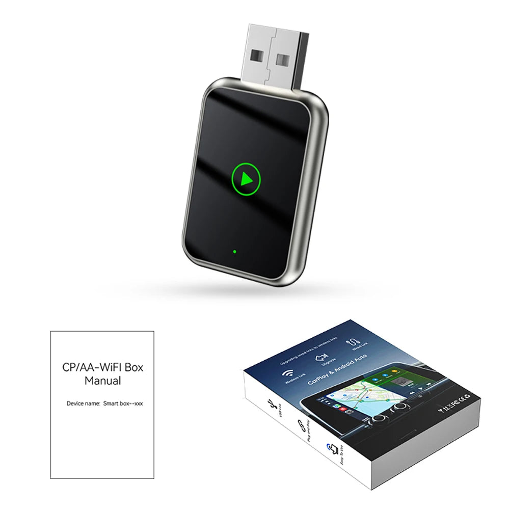 2in1 Wired to Wireless CarPlay Adapter Convert Type – C Plug & Play
