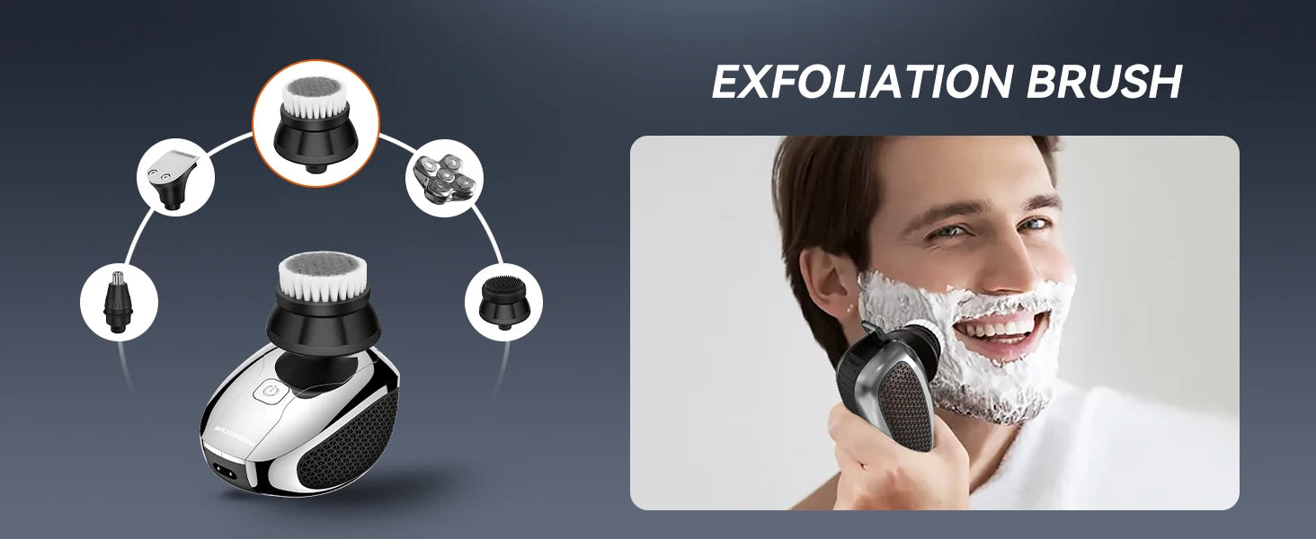 MAXGROOM Electric Head Shavers for Men 5D Floating Blade Magnetic Ra