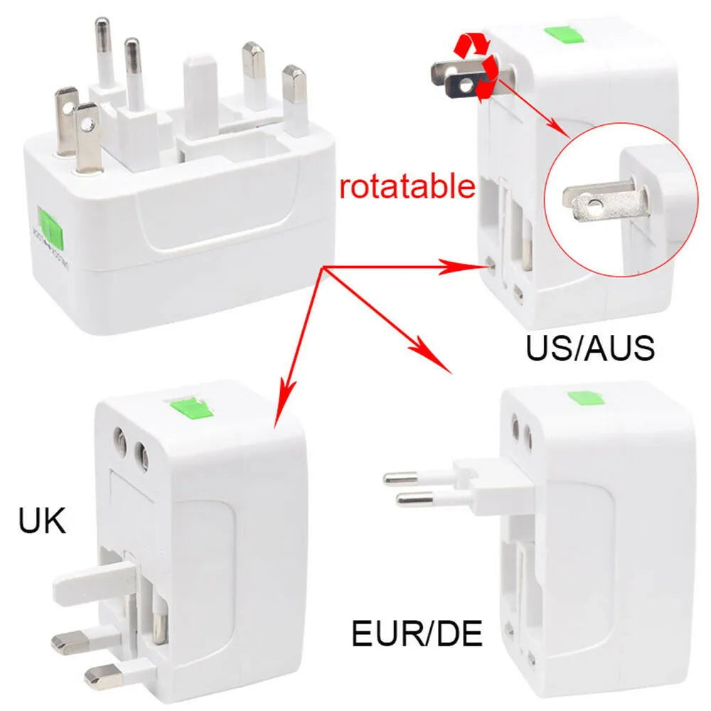 Universal Worldwide Adapter Electric Socket AU UK EU Plug Adaptor Tr