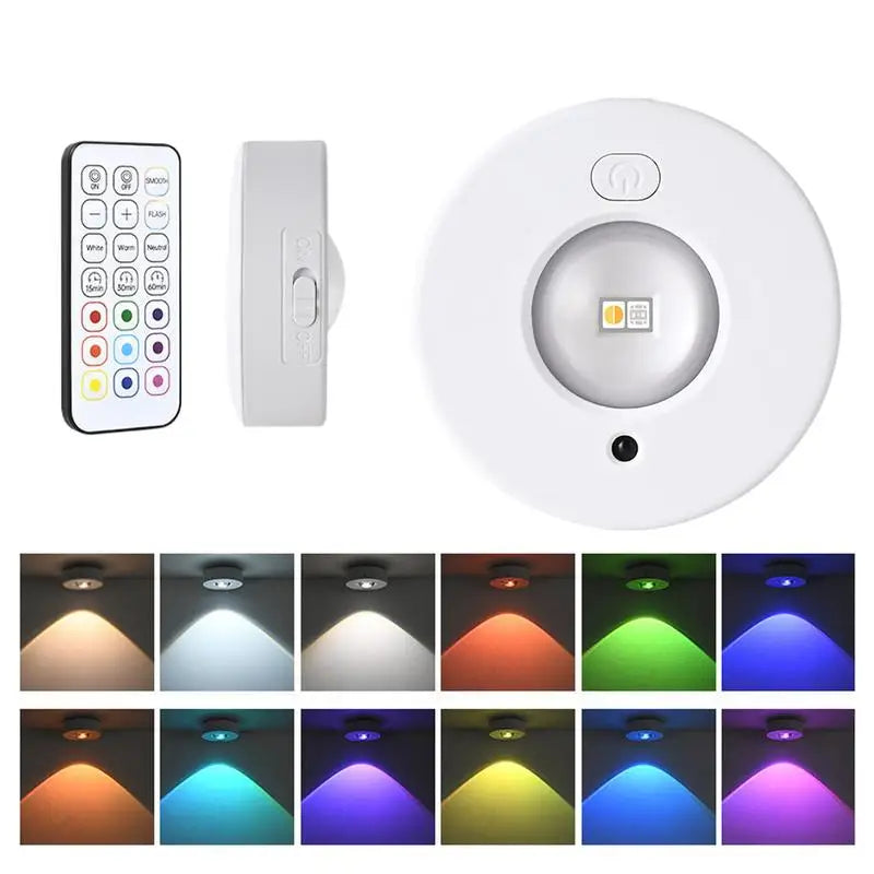 Puck Lights with Remote Magnetic Under Cabinet Indoor Lighting 500mA