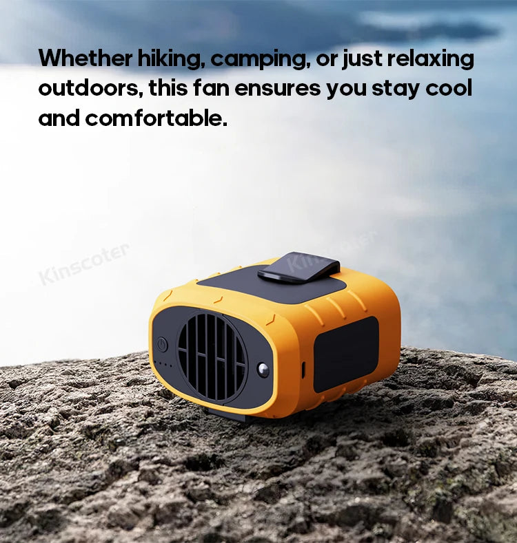 8000mAh Outdoor Waist Fan Portable Multifunctional Camping Fan Blade