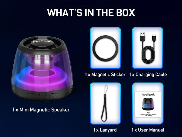 Cyber Style Magnetic Wireless Mini Speaker, 5.1 Surround Sound, High