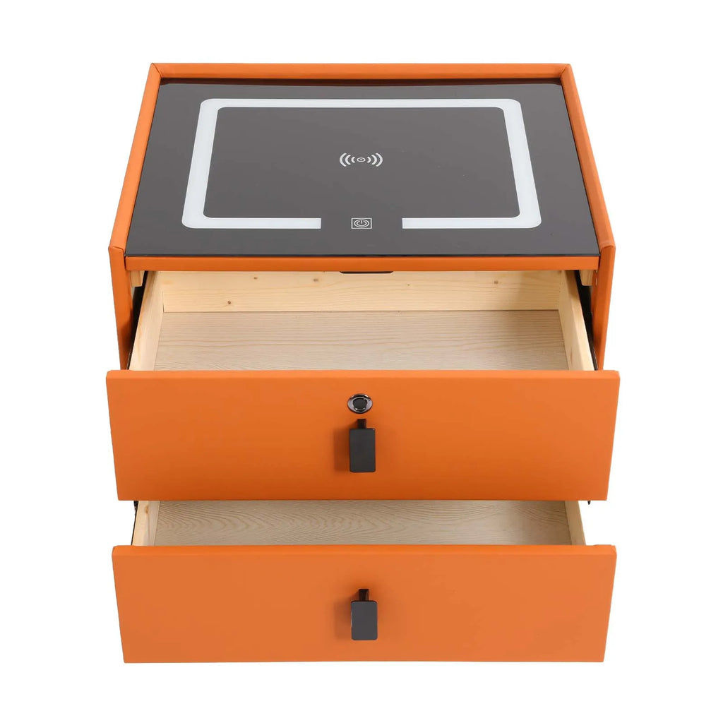 Bedside Table with Drawers Bluetooth Speaker Smart Bedside Table Bed