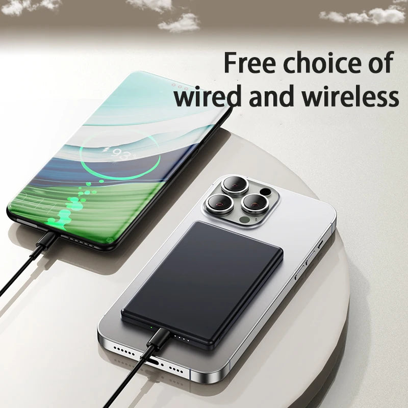 5000mAh Magnetic Power Bank Slim Wireless Powerbank Portable Externa