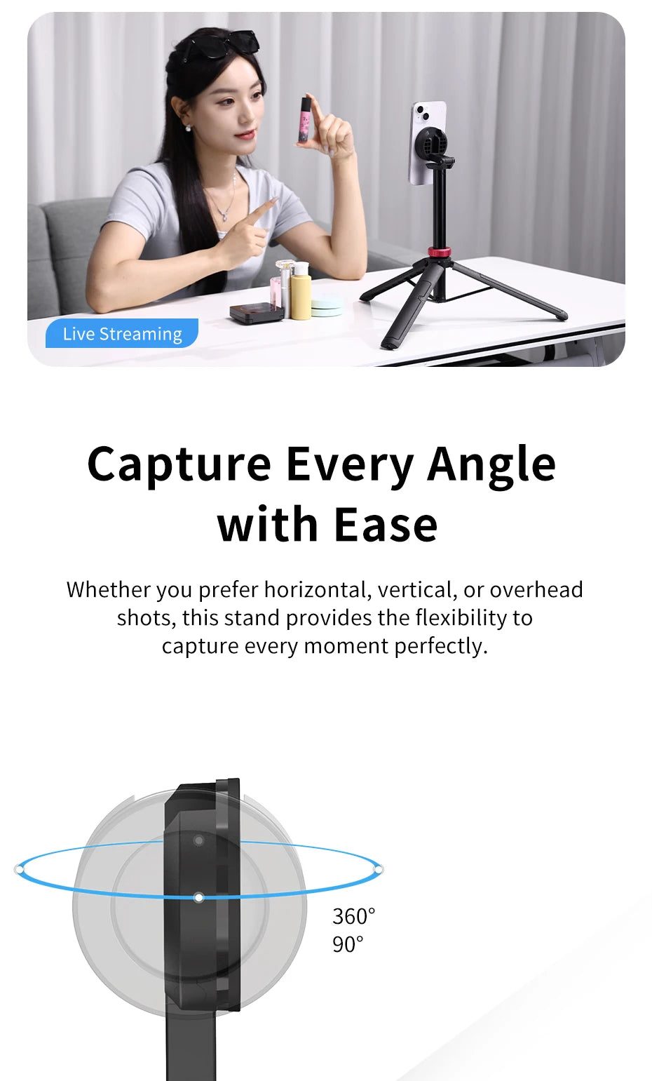 Ulanzi MT – 84 1.53M Magsafe Selfie Stick Tripod Stand Bluetooth Rem