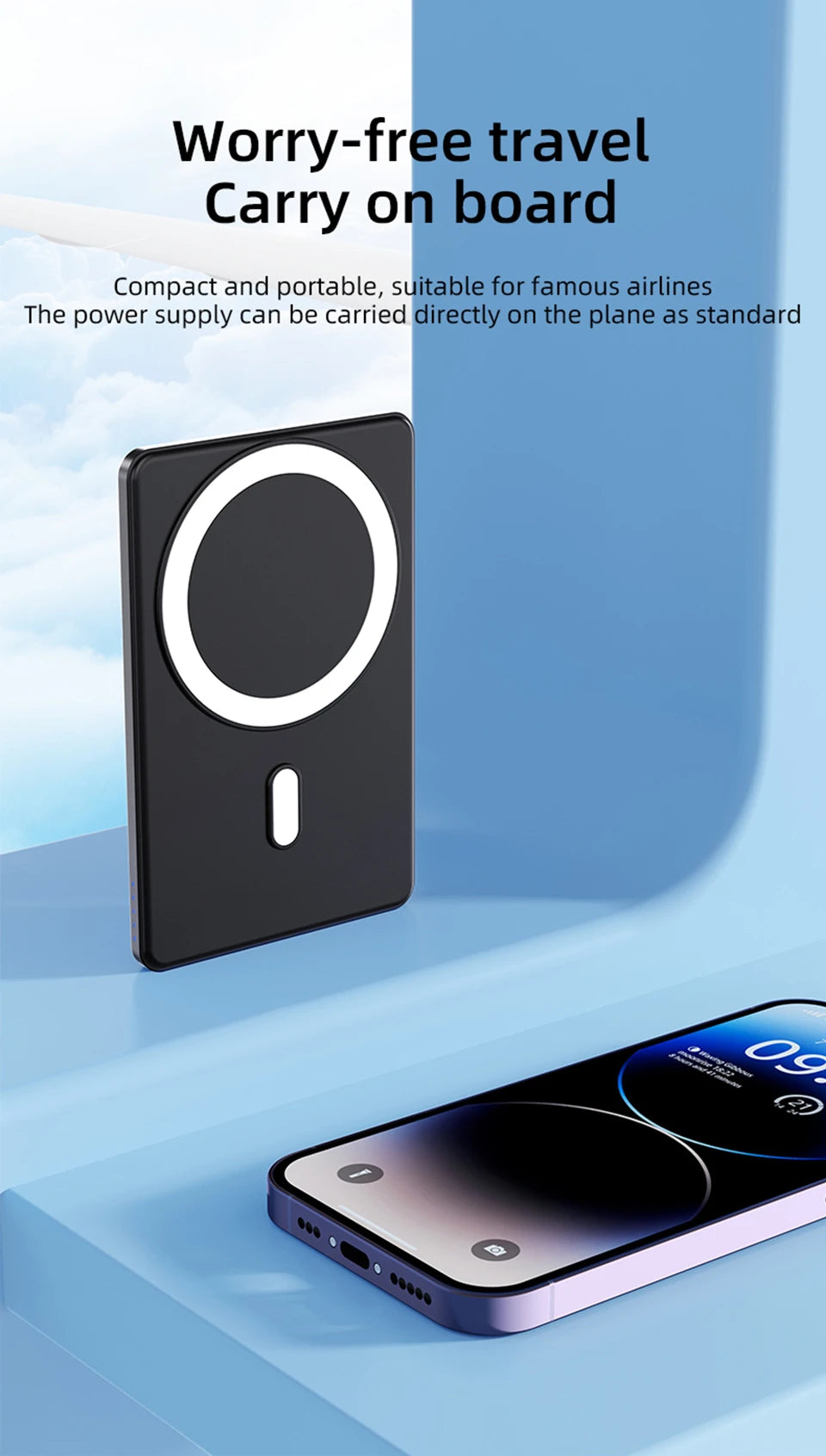 Magnetic Wireless Power Bank for Magsafe for IPhone 16 15 14 13 12 P