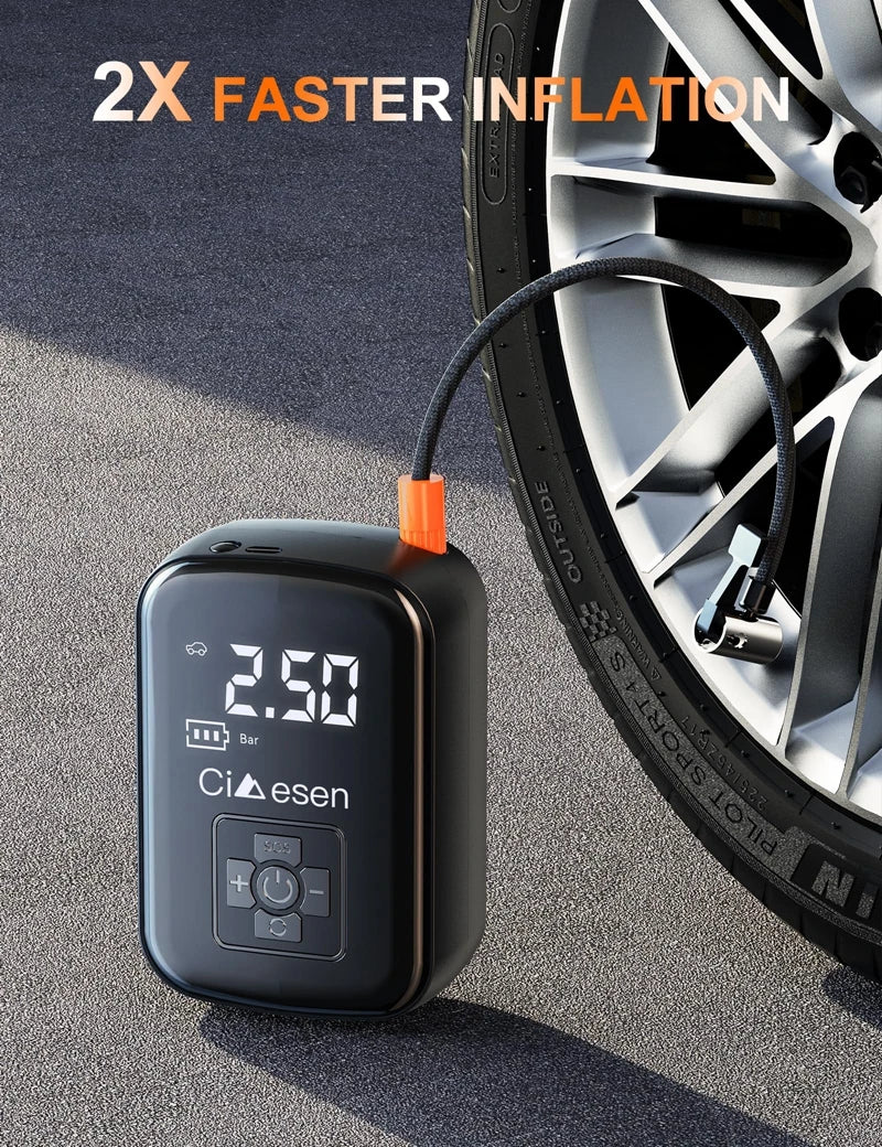 1pc Car Wireless Air Pump 150PSI Portable Electric Tire Inflation fo