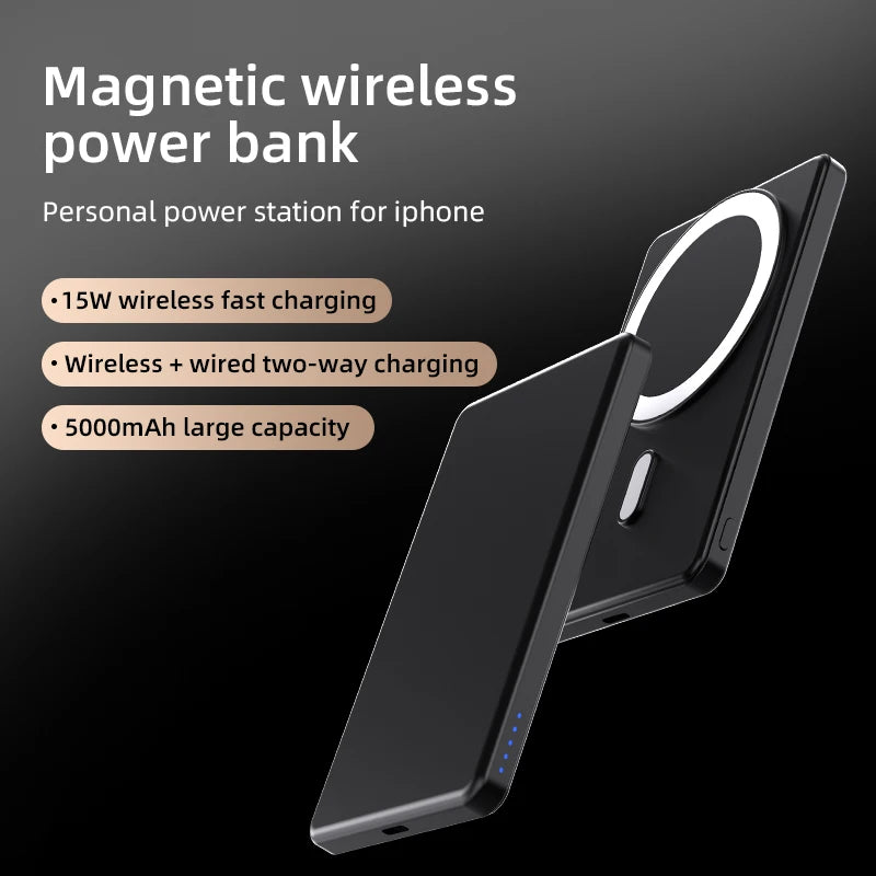 Magnetic Wireless Power Bank for Magsafe for IPhone 16 15 14 13 12 P