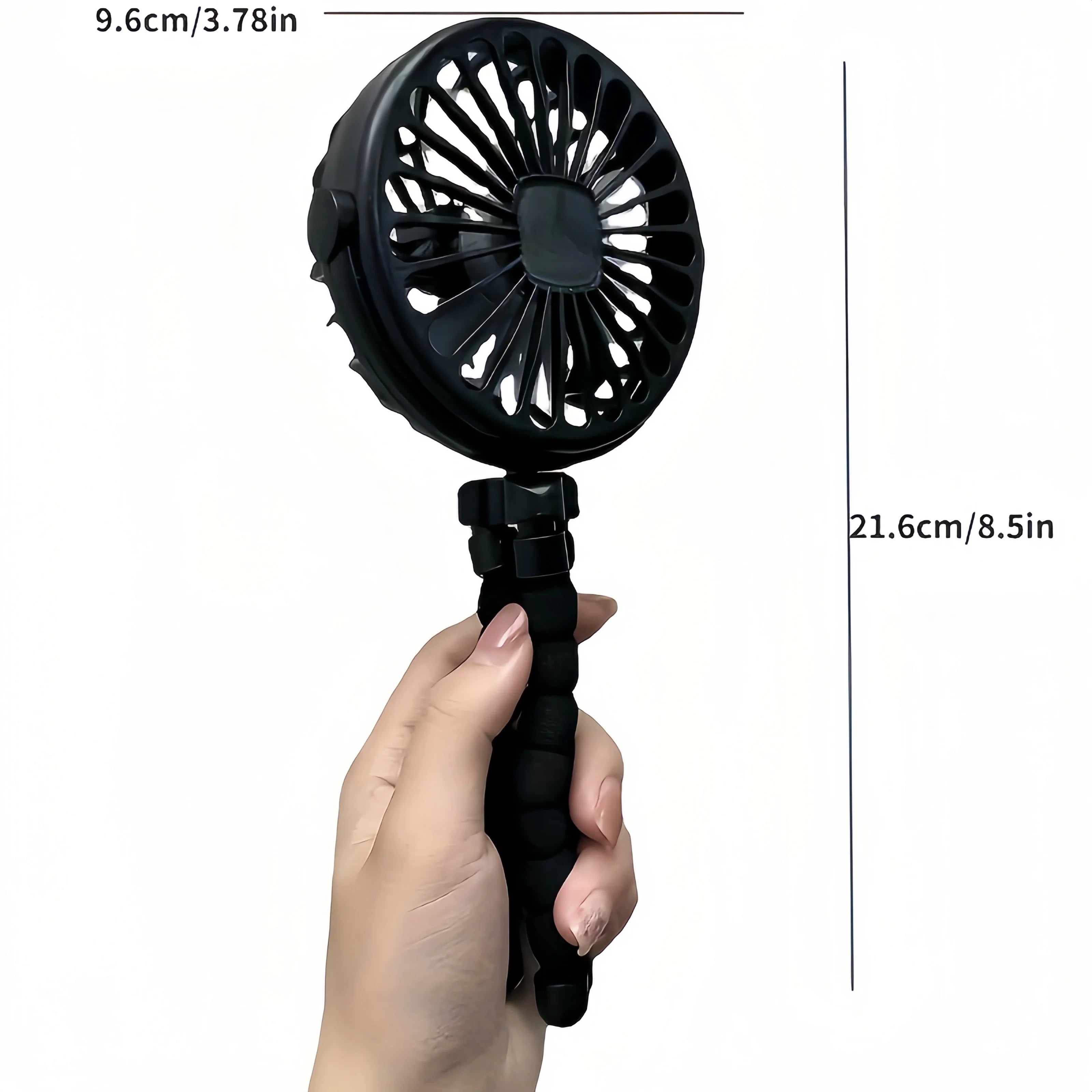 1pc, Stroller Fan Hand Held Rechargeable USB Bladeless Small Folding