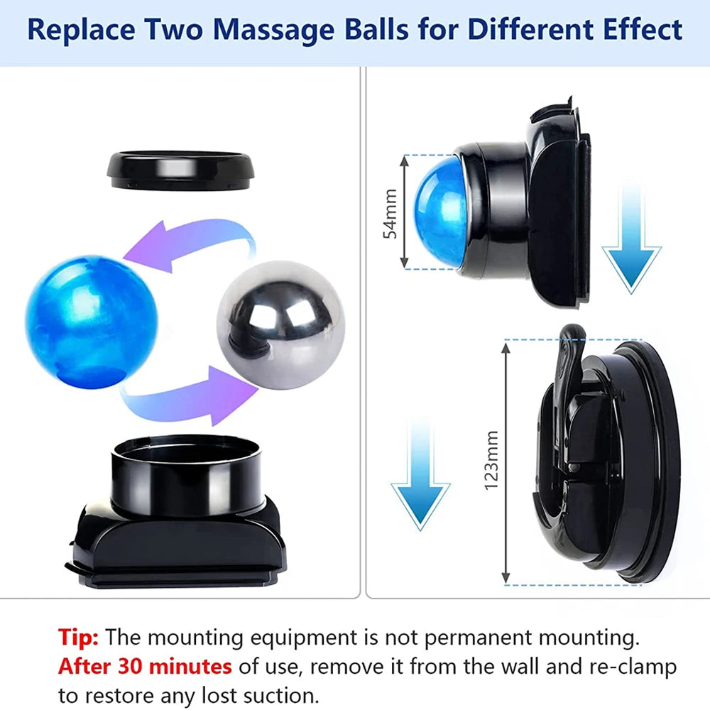 New Design Massage Ball Deep Tissue Roller Suction Cup Self Back Mas