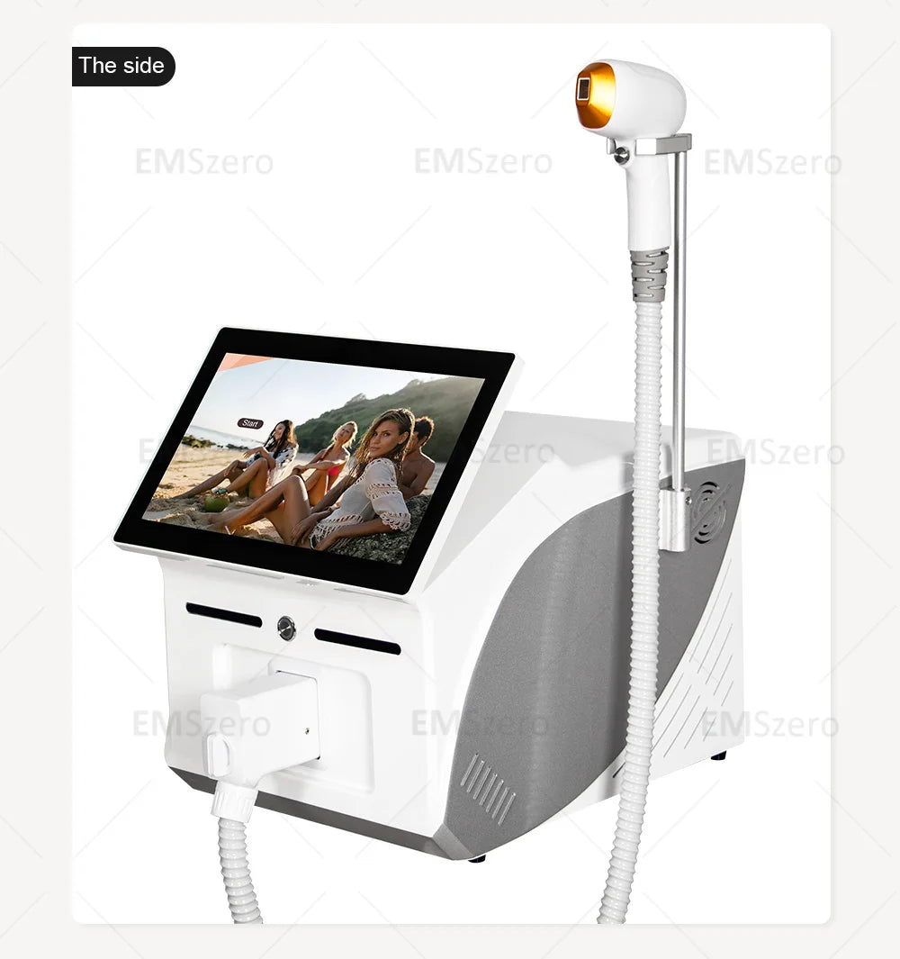 3000W 3 Wavelength 808 Diode Laser Hair Removal Machine Ice Titanium
