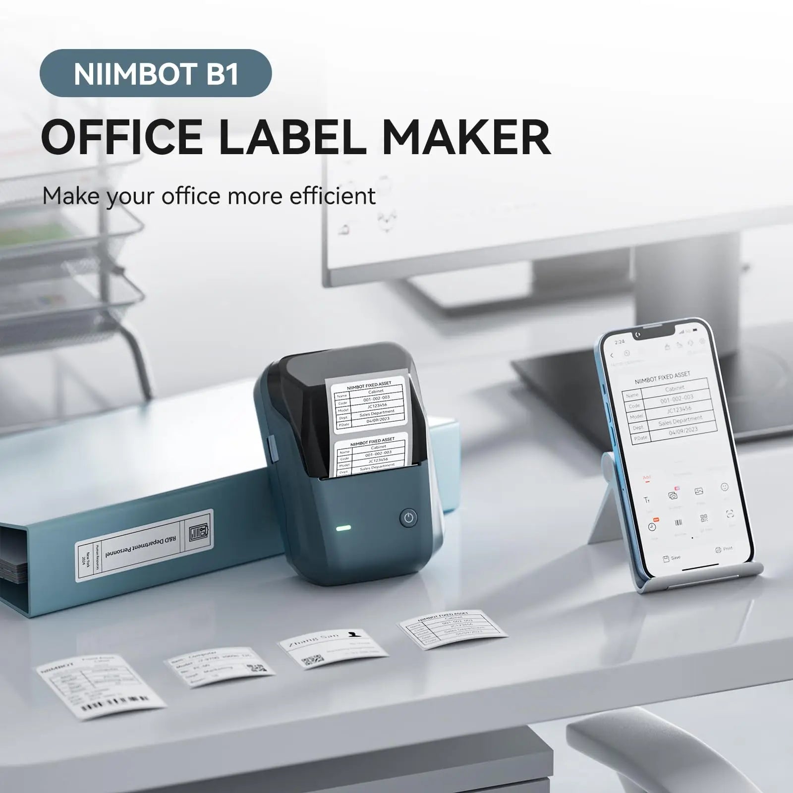 Niimbot B1 Label Maker Bluetooth Portable 2 Inch Thermal Label Print