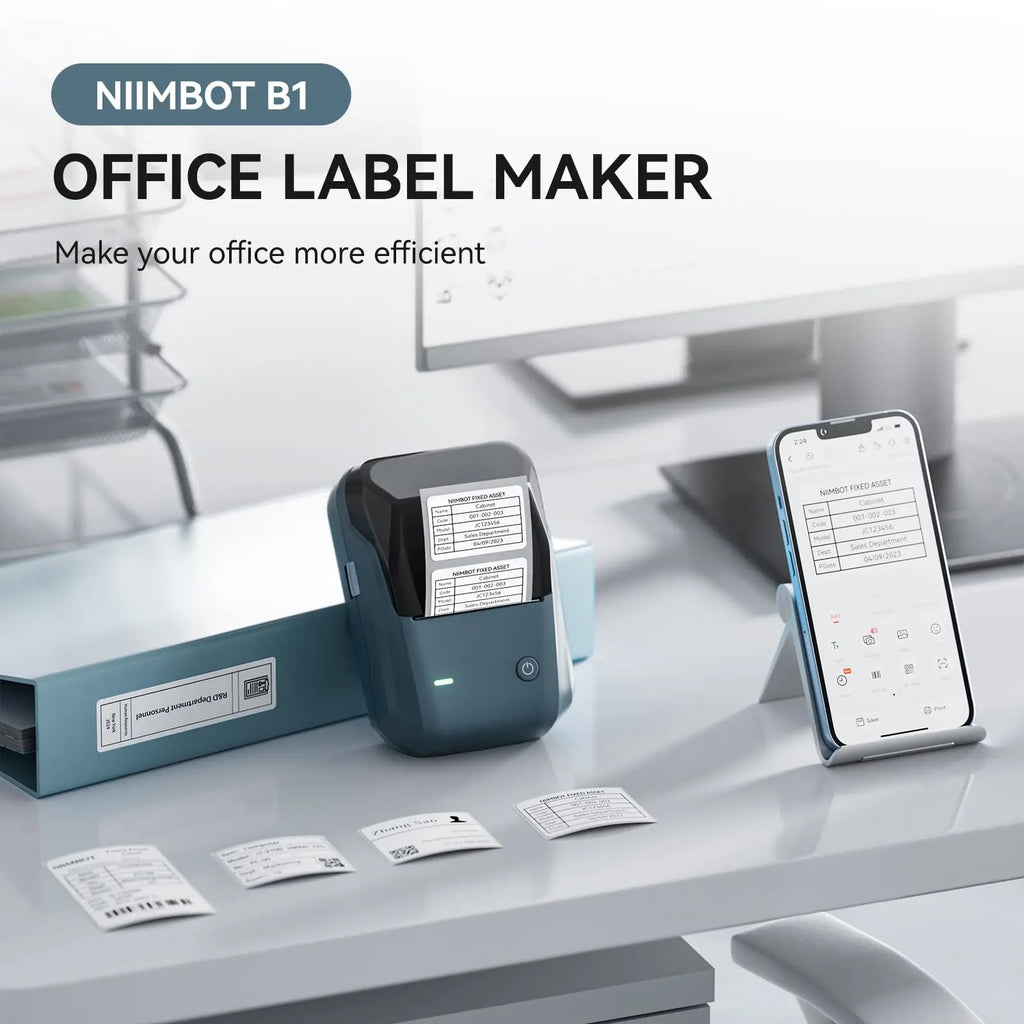 Niimbot B1 Label Maker Bluetooth Portable 2 Inch Thermal Label Print