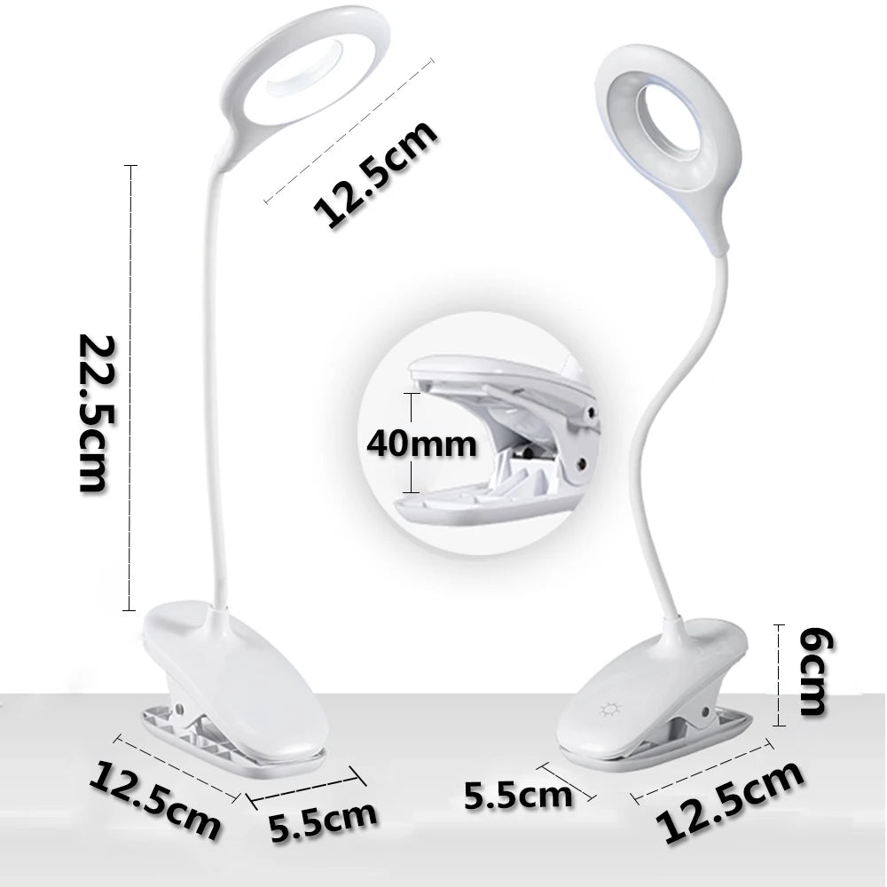 Led Desk Lamp Stepless Dimmable Touch Foldable Table Lamp Bedside Re