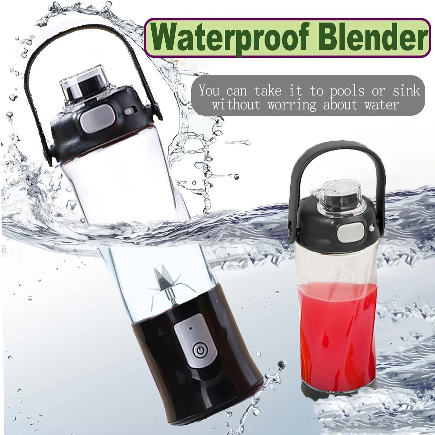 Compact and Convenient White Portable Mini USB Blender with Ultra Si