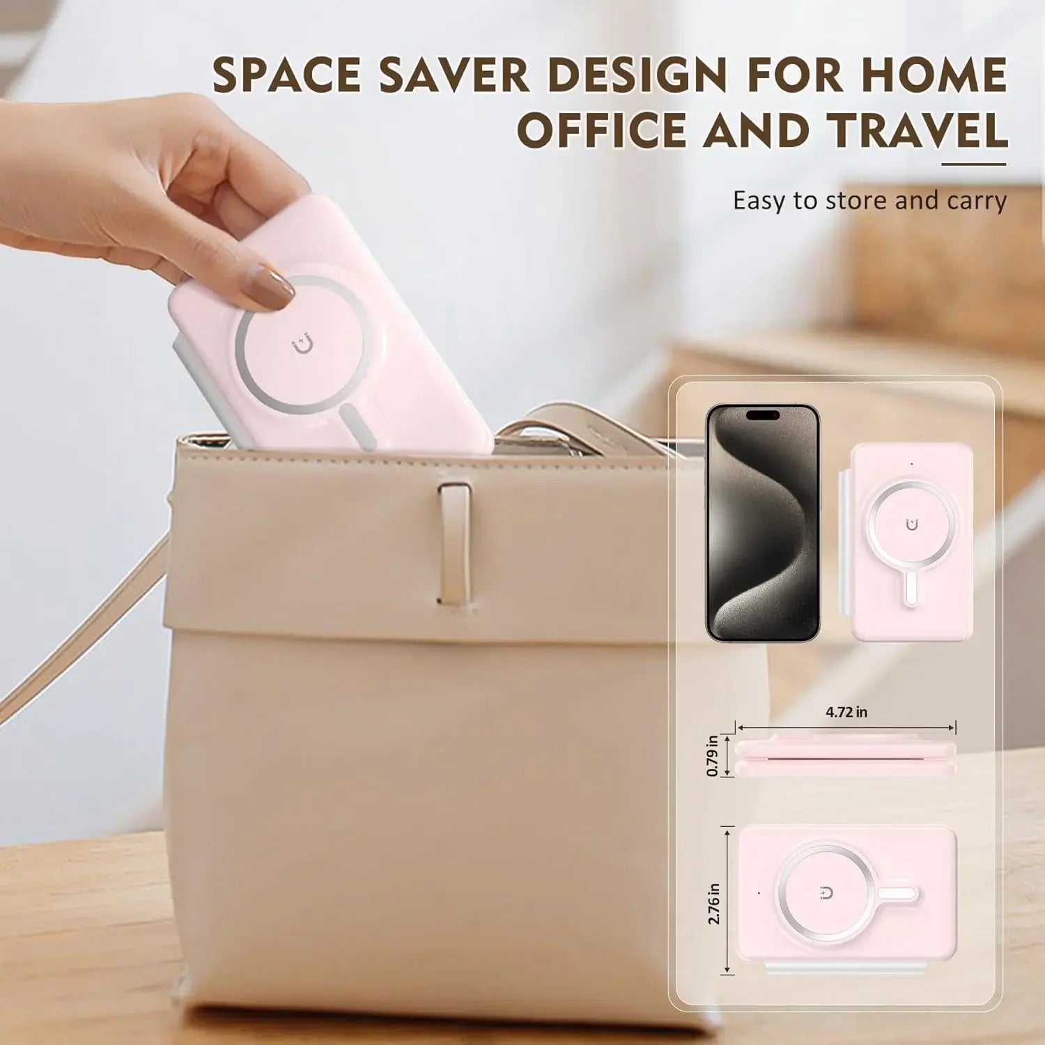 Cell Phone Wireless Charger – 3 – in – 1 Travel Charging Station for