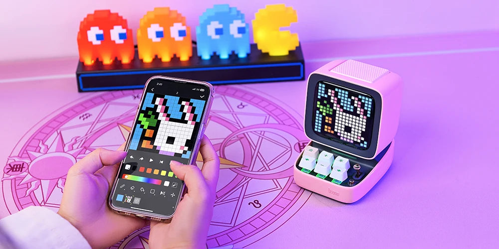 Divoom Ditoo – Pro Retro Pixel Art Bluetooth Portable Speaker Alarm