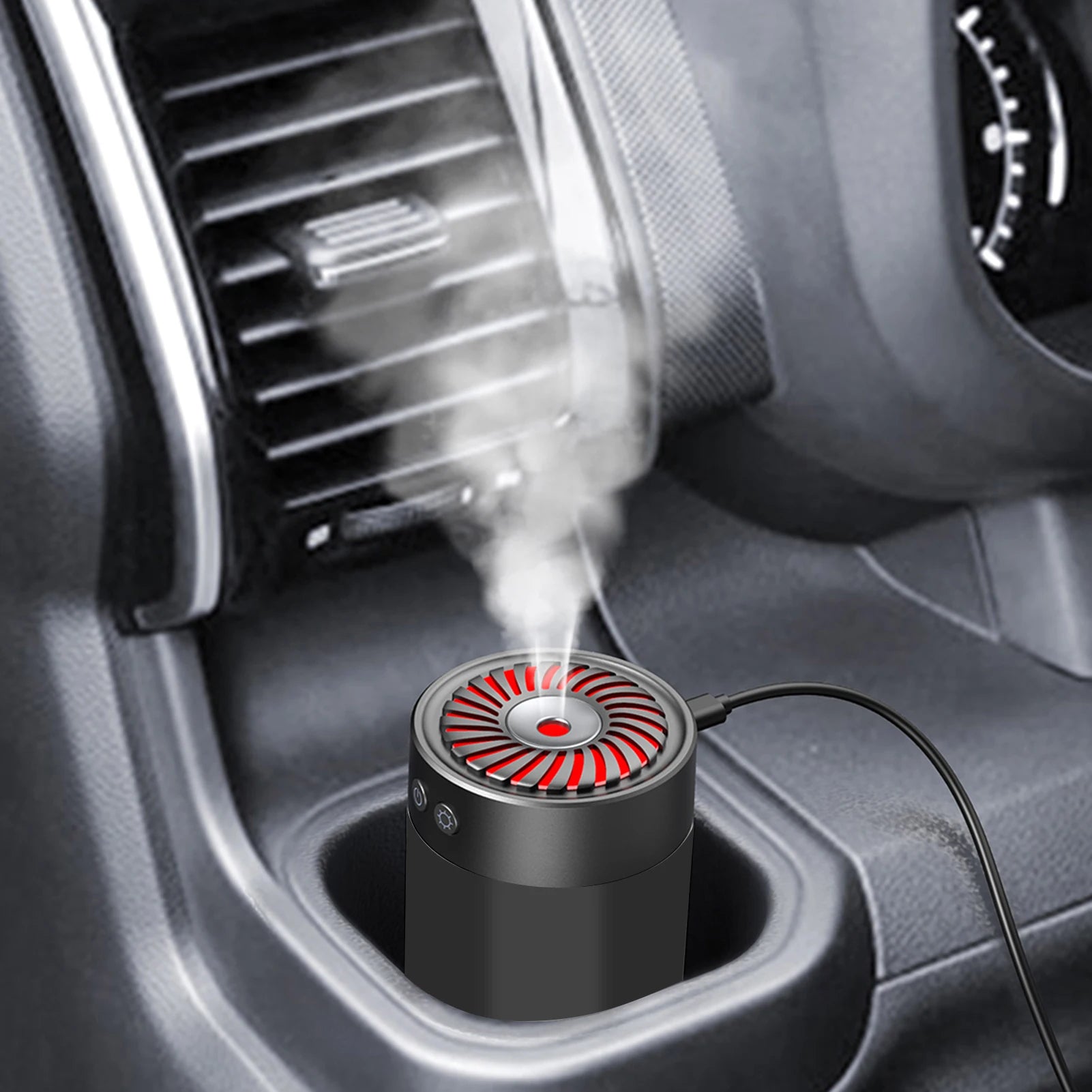300ml Mini Ultrasonic Humidifier USB with 7 Colors LED Light Dual Mi