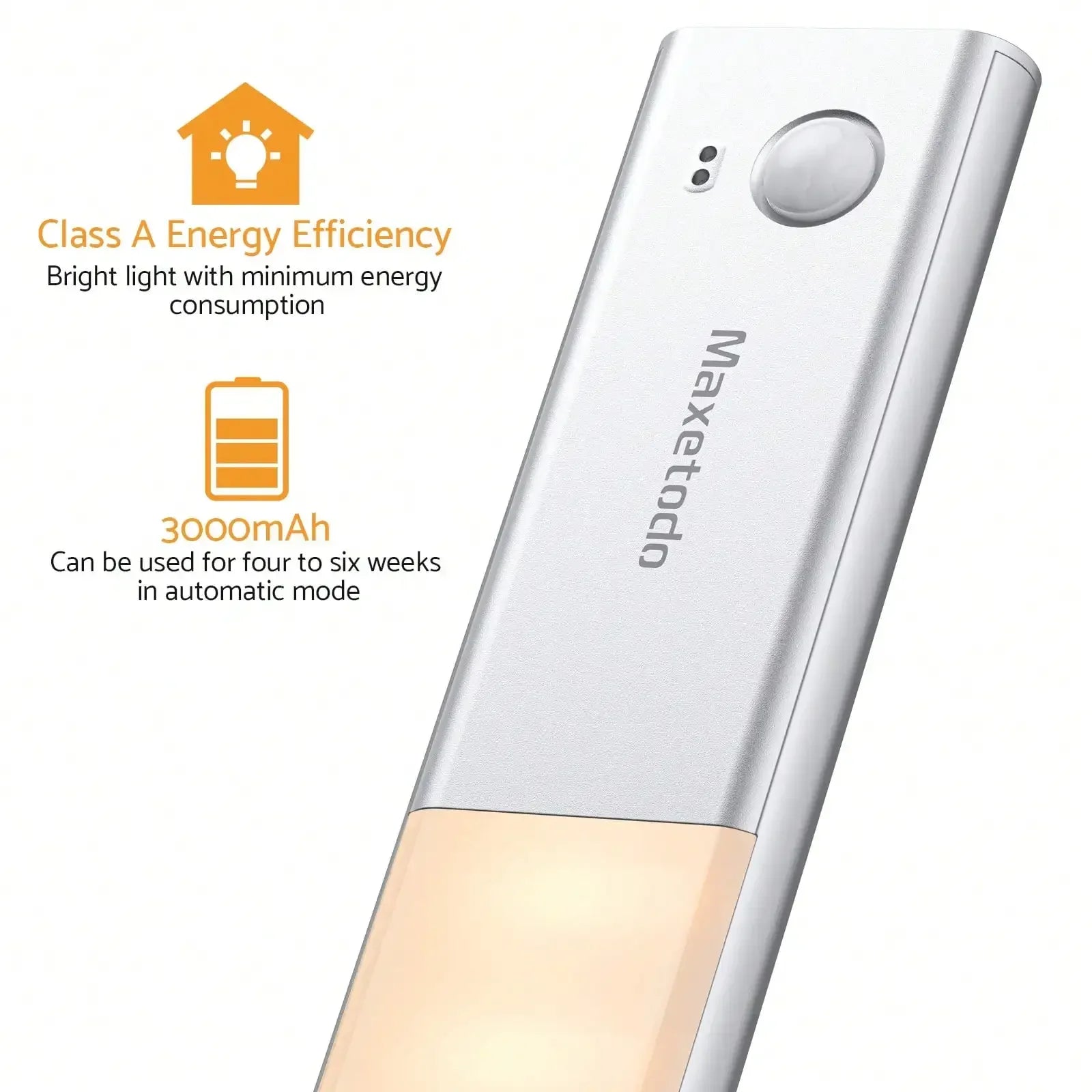 Under Cabinet Lights 64 LED Sensor Magnetic 3000mAh Rechargeable 3 C