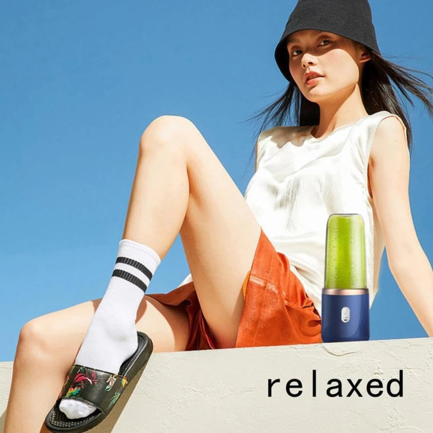 Portable USB Rechargeable Blender with Six Sharp Stainless Steel Ice