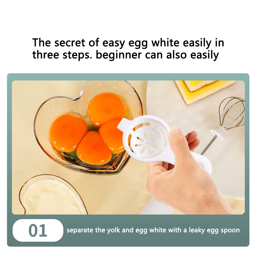 Egg Beater Handheld Kitchen Egg Beater Usb Charging Wireless Mini El