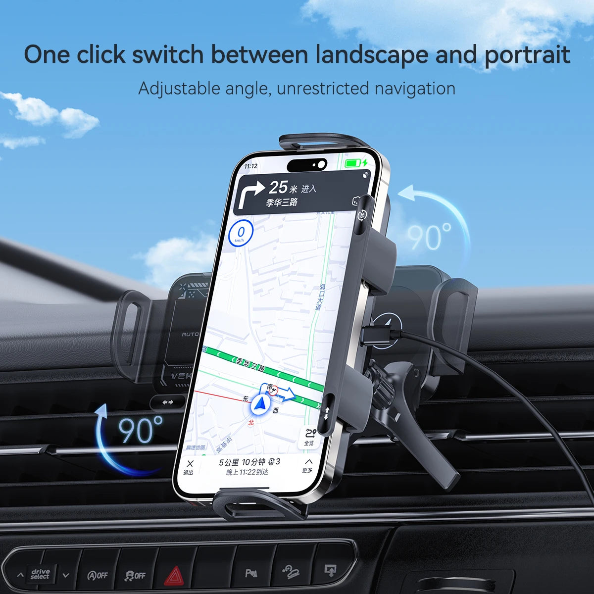 Car Wireless Charger Dual Coil Fold Screen Phone Fast Charging for S