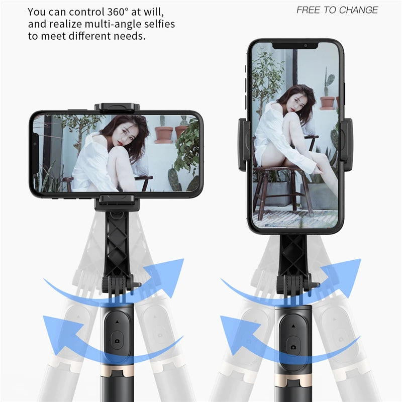 FGCLSY 2024 New Gimbal Stabilizer Selfie Stick Wireless Foldable Tri