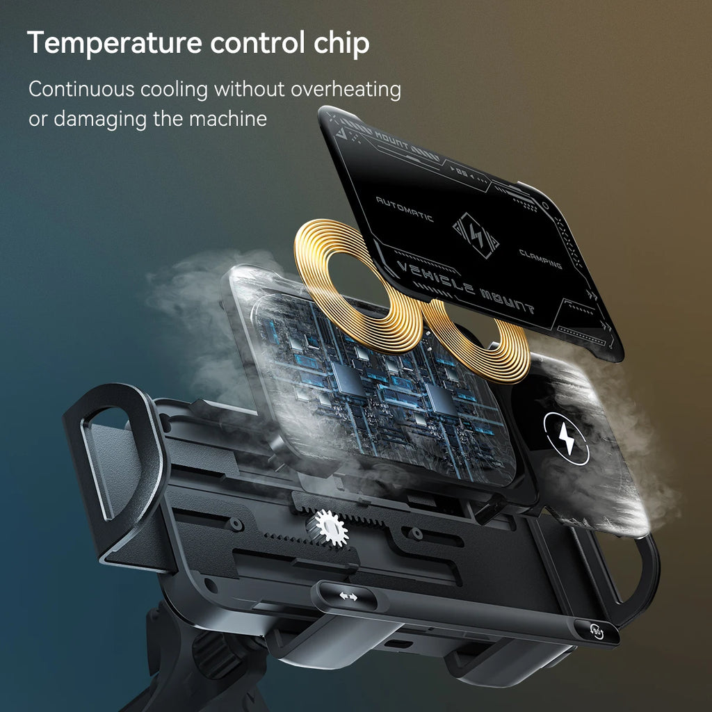 Car Wireless Charger Dual Coil Fold Screen Phone Fast Charging for S