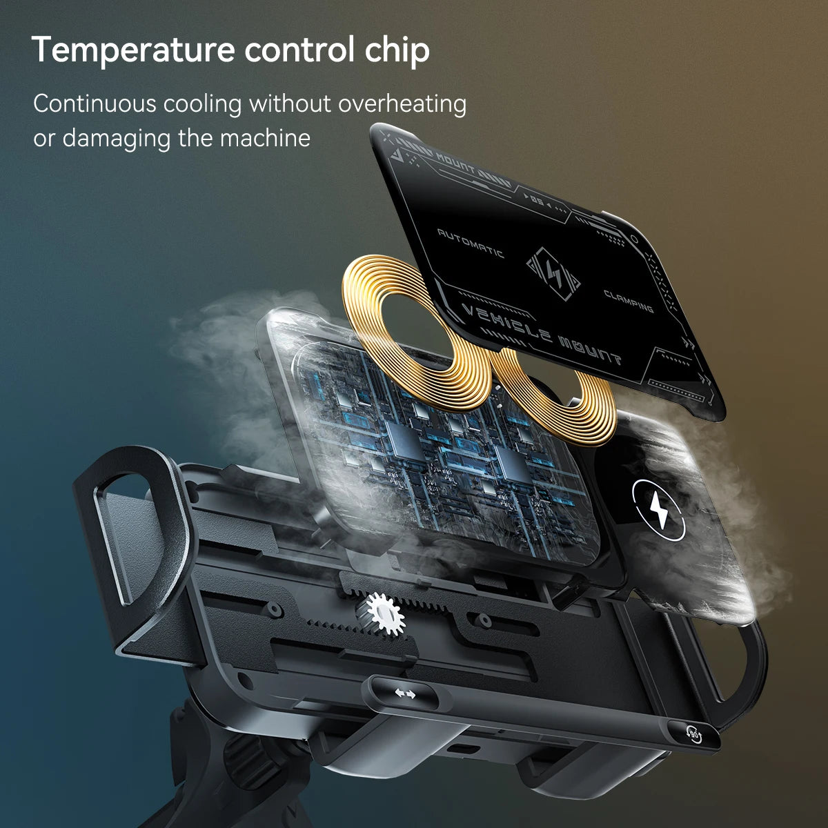 Car Wireless Charger Dual Coil Fold Screen Phone Fast Charging for S