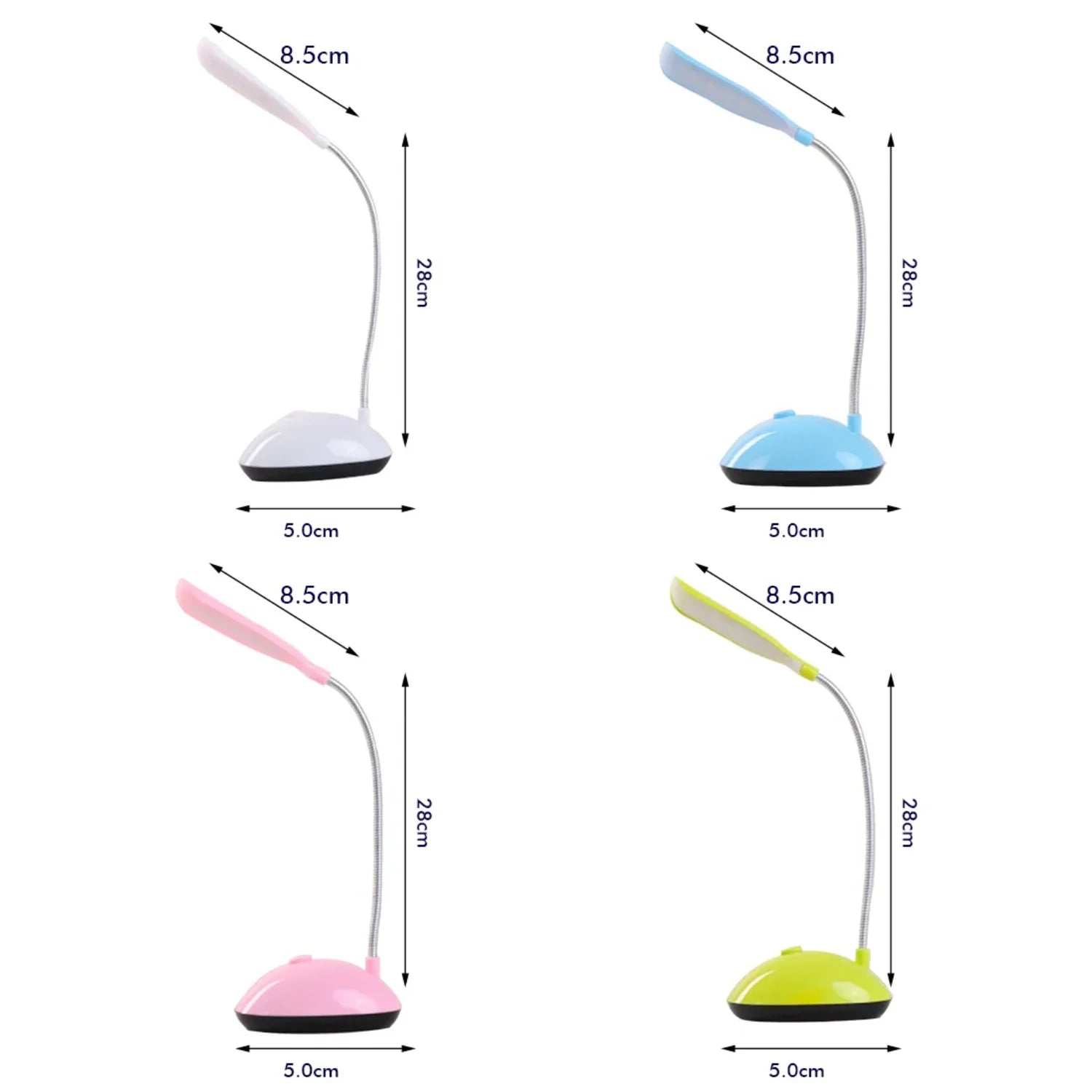 Battery Operated Reading Night Lamp Flexible Table Light Foldable De