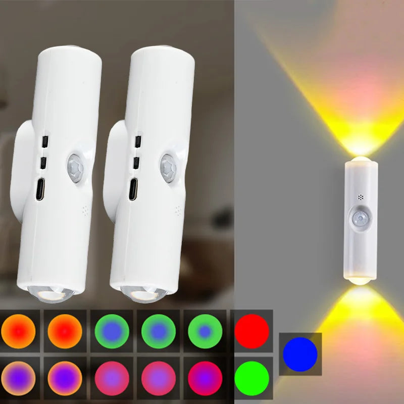 3/7Colors Magnetic Mount Color Changing Night Light with Human Body