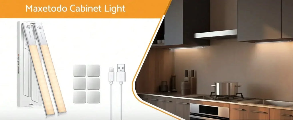Under Cabinet Lights 64 LED Sensor Magnetic 3000mAh Rechargeable 3 C