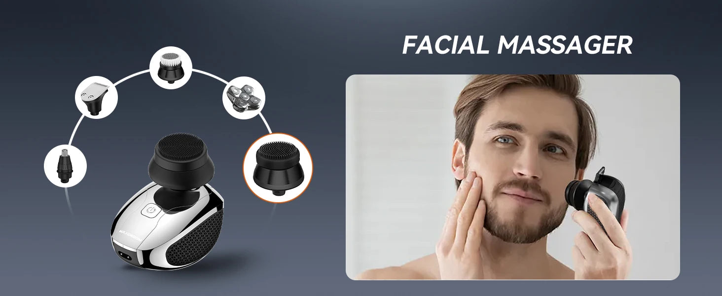 MAXGROOM Electric Head Shavers for Men 5D Floating Blade Magnetic Ra
