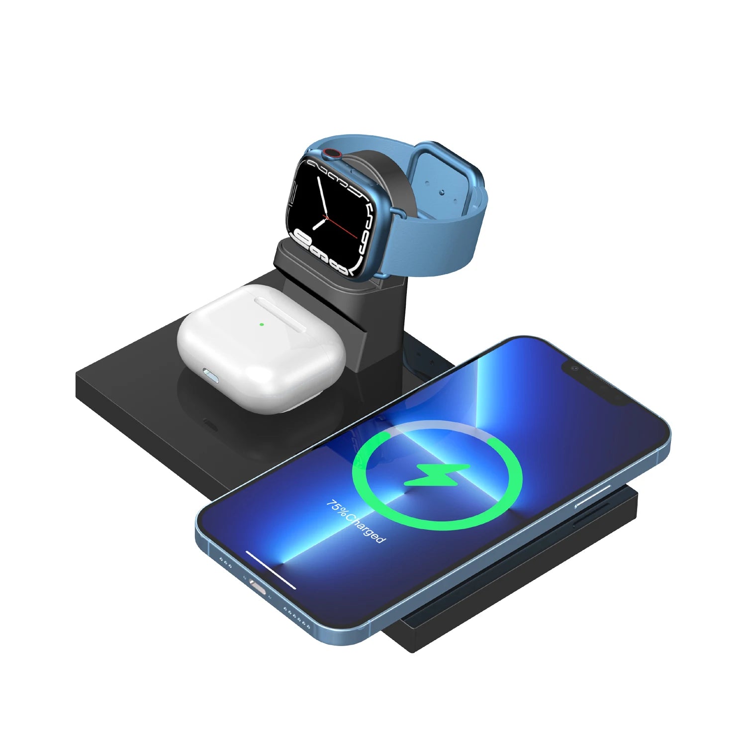 3 in 1 Wireless Charging Station,Charger Station ,Foldable Charging