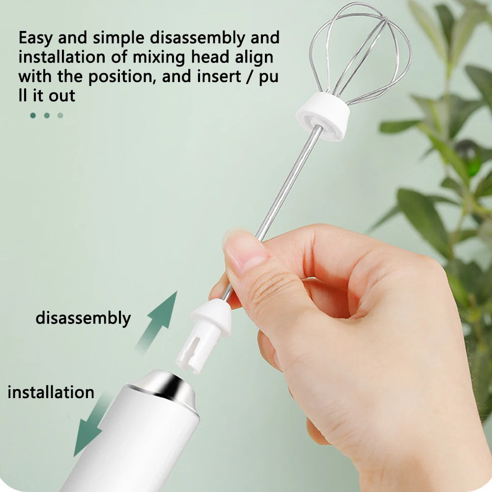 Egg Beater Handheld Kitchen Egg Beater Usb Charging Wireless Mini El