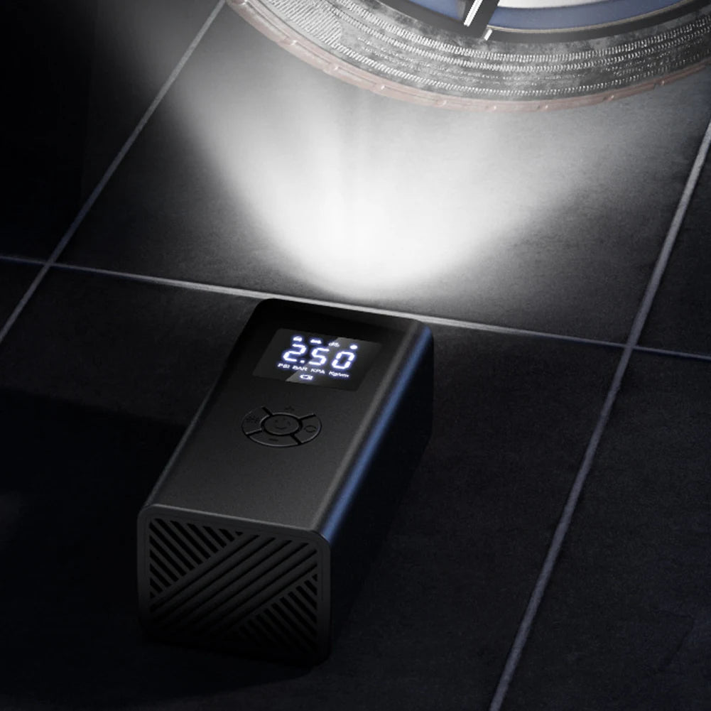 Car Air Compressor LCD Display Portable Air Compressor with LED Ligh